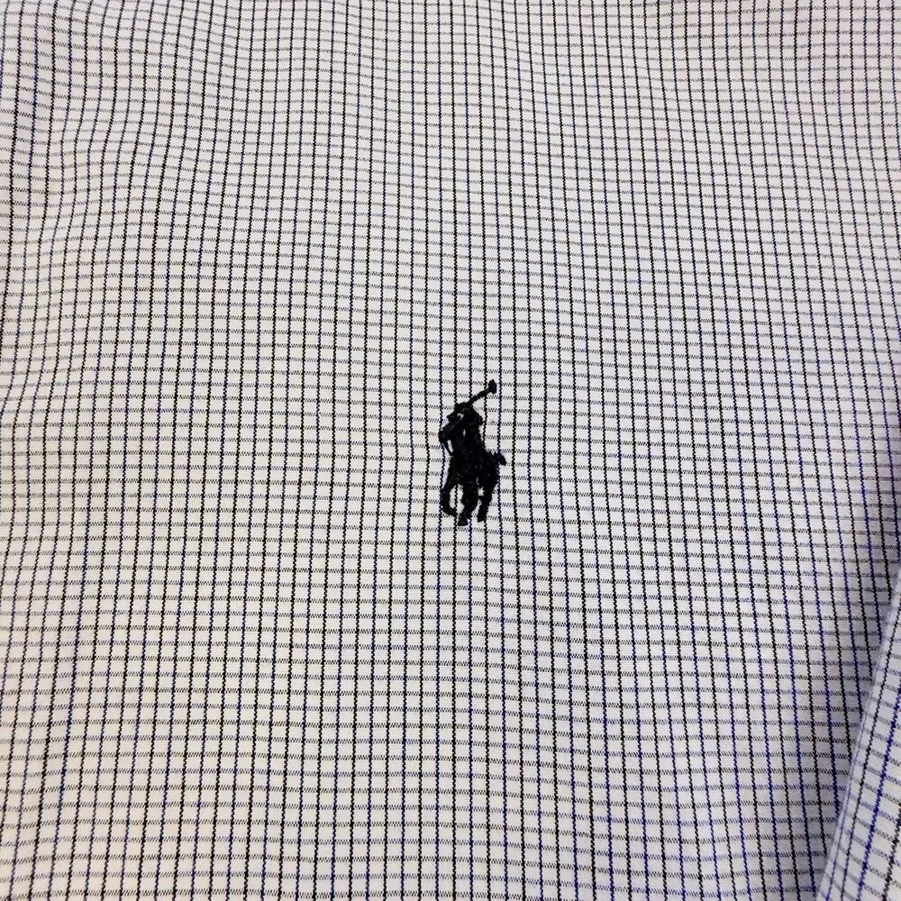 Ralph Lauren Blair Button Down Shirt Black/Blue Gingham l/s Men's Size L 1027
